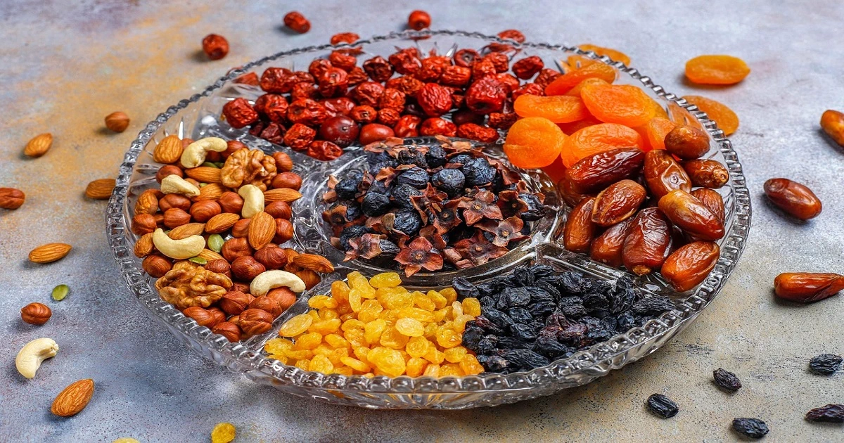Nutrient rich dried fruits supporting healthy and balanced living