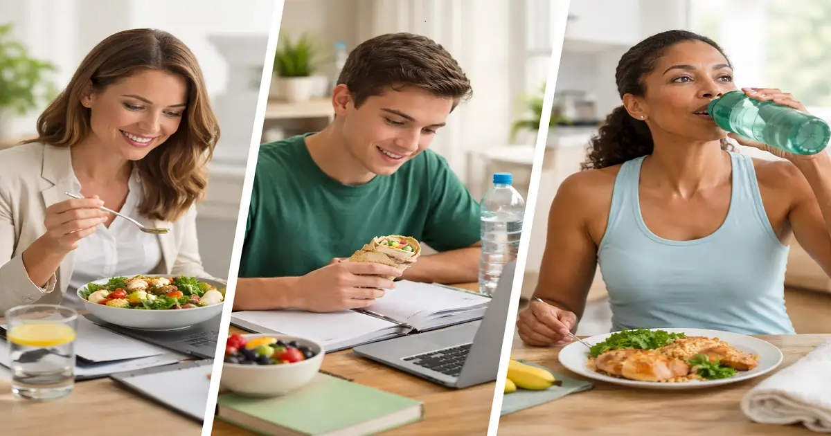 Balanced meals for working adults, students, and active lifestyles in everyday settings